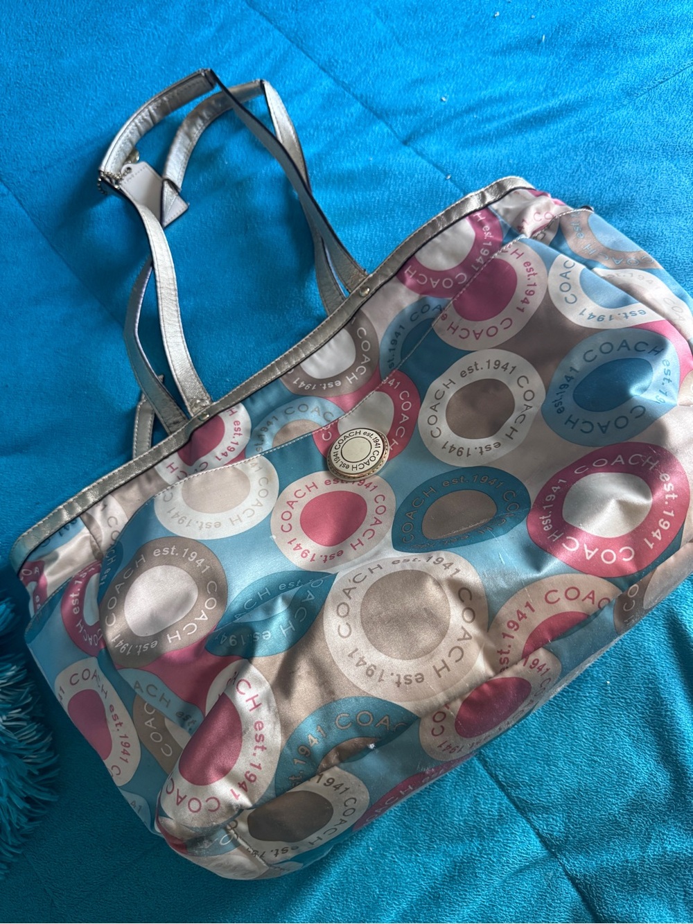 Coach Poppy Signature Pop C Glam Tote - Y2K Multicolor